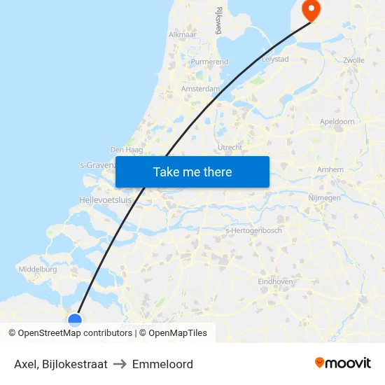 Axel, Bijlokestraat to Emmeloord map