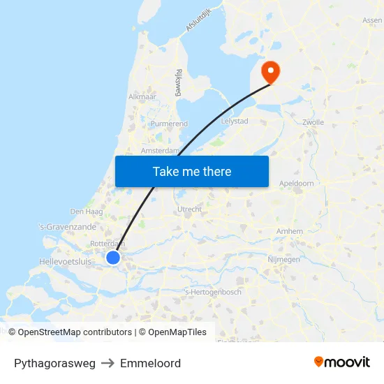 Pythagorasweg to Emmeloord map