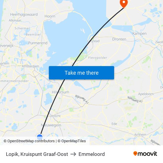 Lopik, Kruispunt Graaf-Oost to Emmeloord map