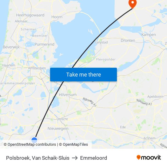 Polsbroek, Van Schaik-Sluis to Emmeloord map