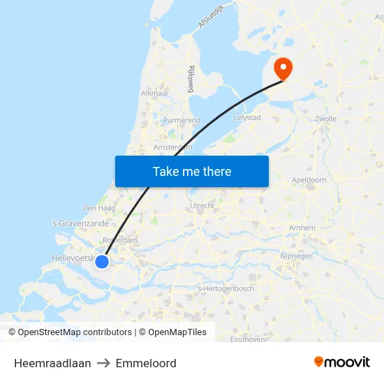 Heemraadlaan to Emmeloord map