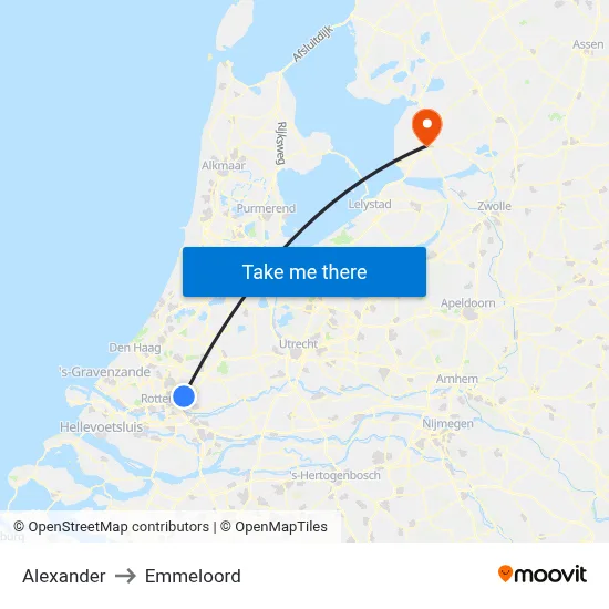 Alexander to Emmeloord map