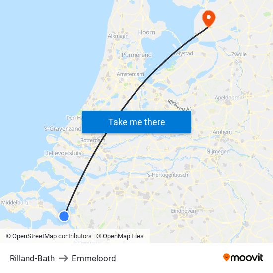 Rilland-Bath to Emmeloord map