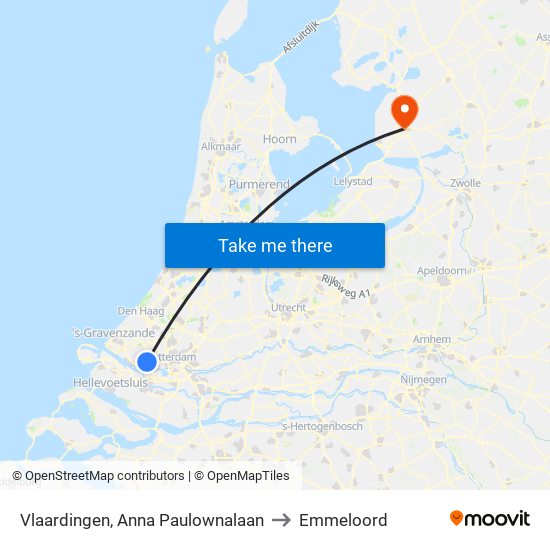 Vlaardingen, Anna Paulownalaan to Emmeloord map