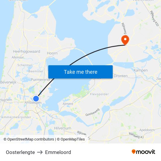 Oosterlengte to Emmeloord map