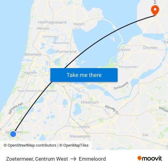 Zoetermeer, Centrum West to Emmeloord map