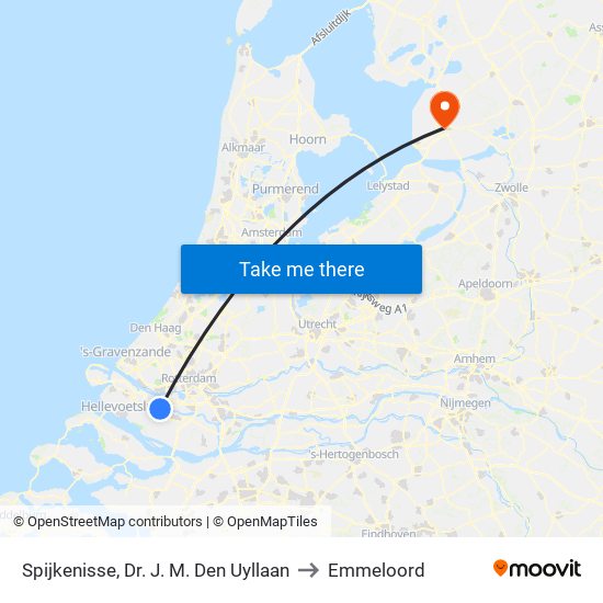 Spijkenisse, Dr. J. M. Den Uyllaan to Emmeloord map