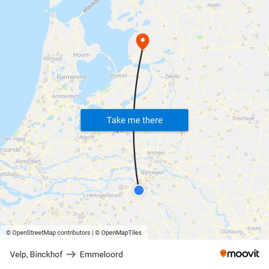 Velp, Binckhof to Emmeloord map