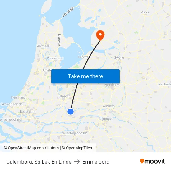 Culemborg, Sg Lek En Linge to Emmeloord map