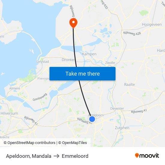 Apeldoorn, Mandala to Emmeloord map
