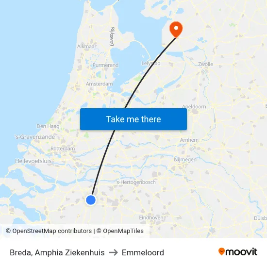 Breda, Amphia Ziekenhuis to Emmeloord map
