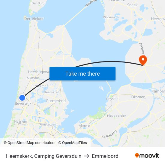 Heemskerk, Camping Geversduin to Emmeloord map