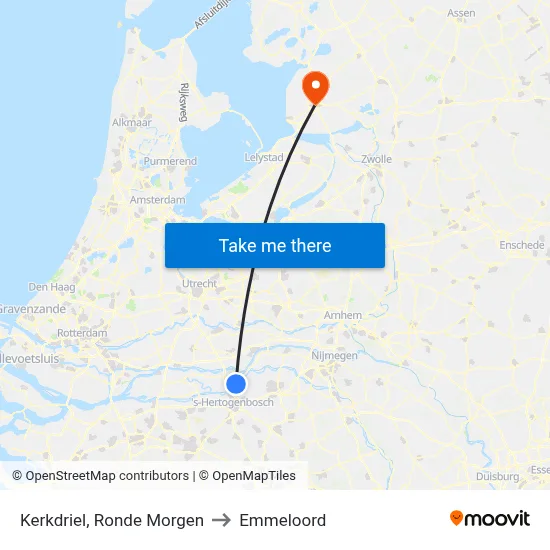 Kerkdriel, Ronde Morgen to Emmeloord map