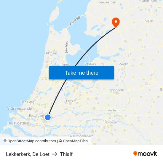 Lekkerkerk, De Loet to Thialf map
