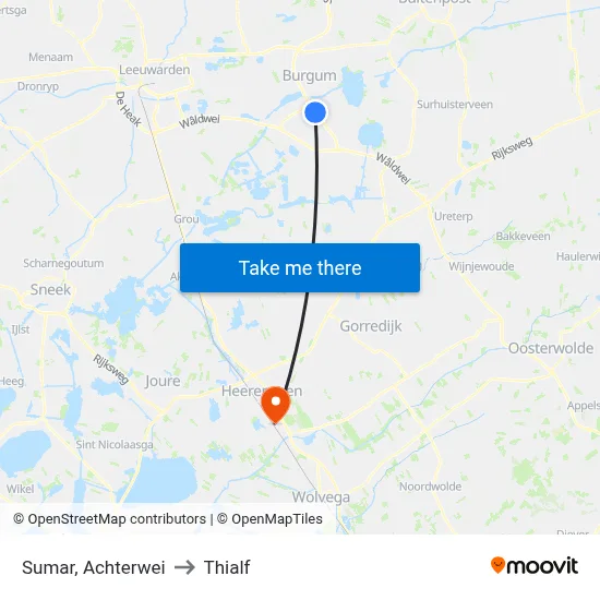Sumar, Achterwei to Thialf map
