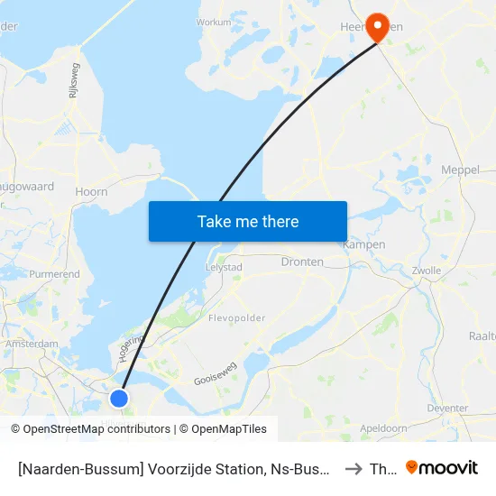 [Naarden-Bussum] Voorzijde Station, Ns-Bushalte Albrechtlaan to Thialf map