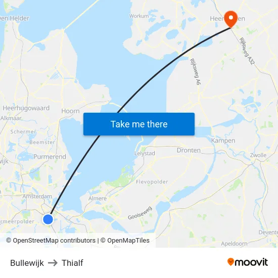 Bullewijk to Thialf map
