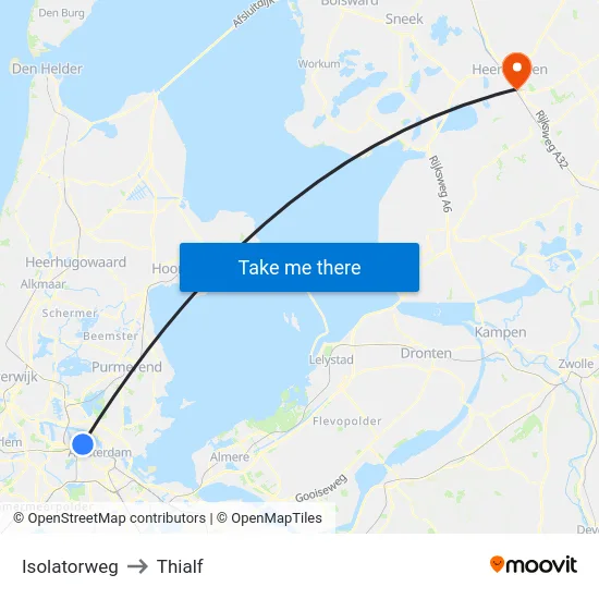 Isolatorweg to Thialf map