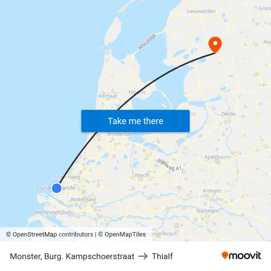 Monster, Burg. Kampschoerstraat to Thialf map