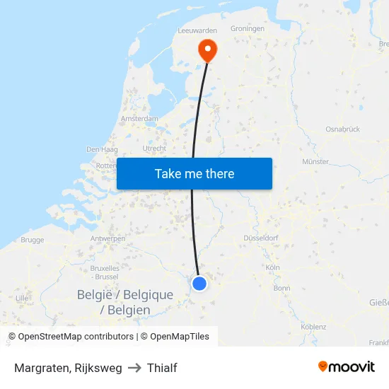 Margraten, Rijksweg to Thialf map