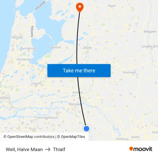 Well, Halve Maan to Thialf map