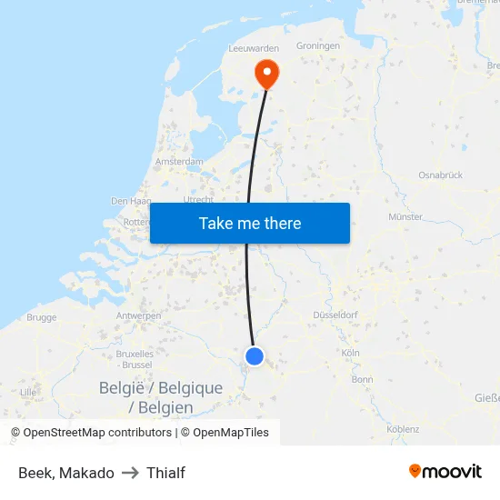 Beek, Makado to Thialf map