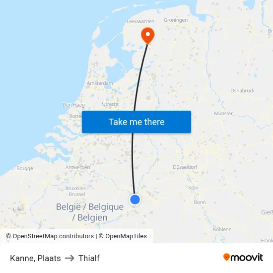Kanne, Plaats to Thialf map