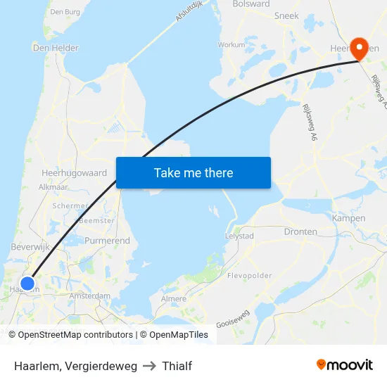 Haarlem, Vergierdeweg to Thialf map