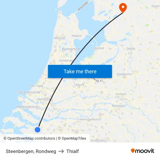 Steenbergen, Rondweg to Thialf map
