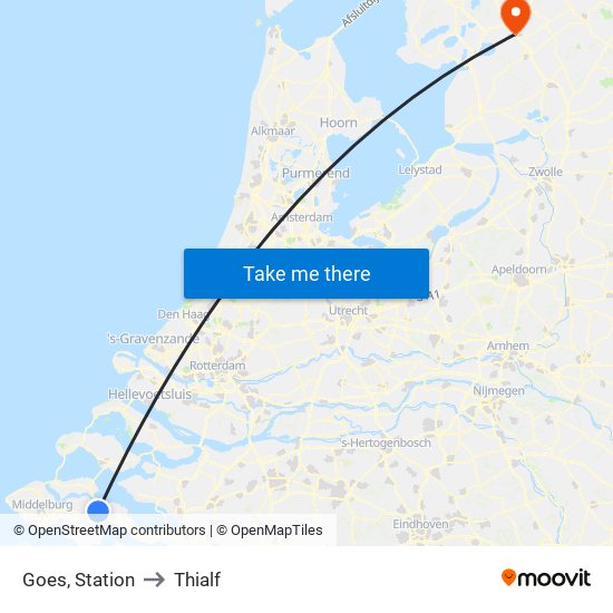 Goes, Station to Thialf map