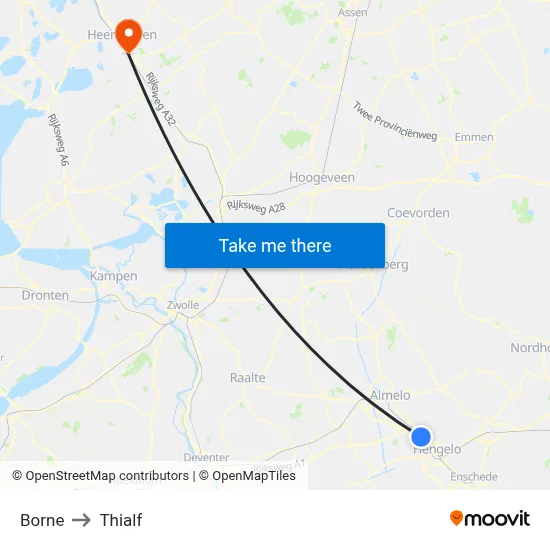 Borne to Thialf map