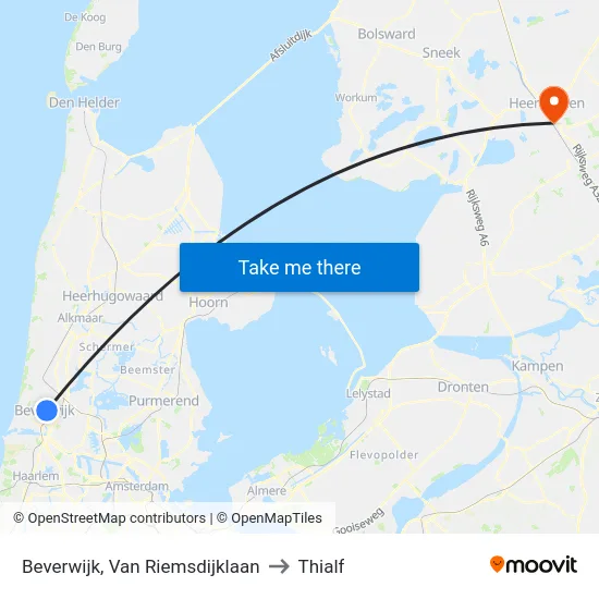 Beverwijk, Van Riemsdijklaan to Thialf map
