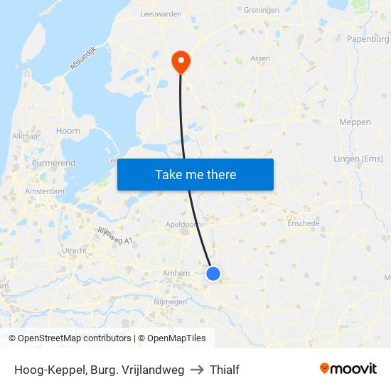 Hoog-Keppel, Burg. Vrijlandweg to Thialf map