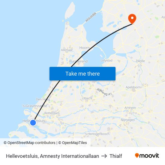 Hellevoetsluis, Amnesty Internationallaan to Thialf map