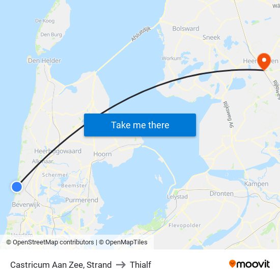 Castricum Aan Zee, Strand to Thialf map