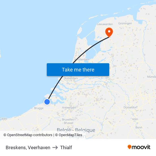 Breskens, Veerhaven to Thialf map