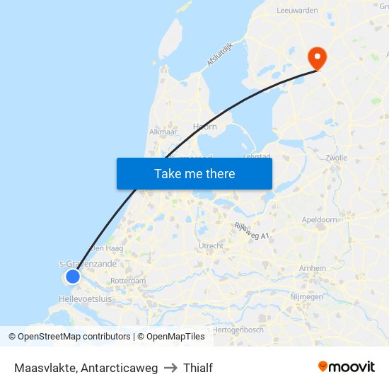 Maasvlakte, Antarcticaweg to Thialf map