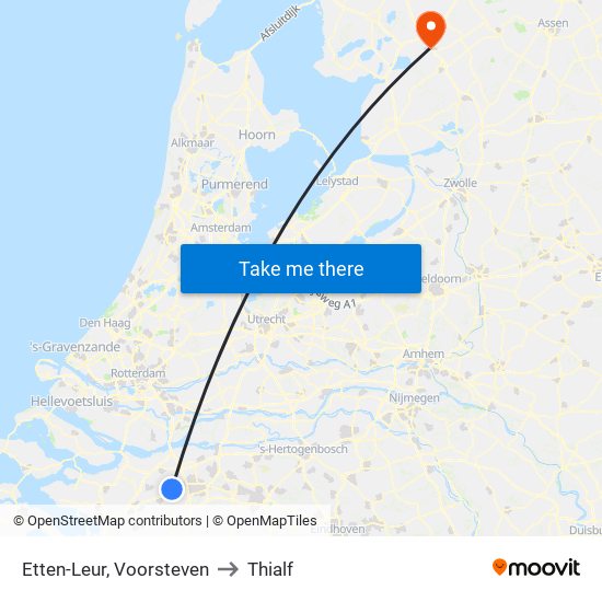 Etten-Leur, Voorsteven to Thialf map