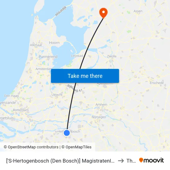 ['S-Hertogenbosch (Den Bosch)] Magistratenlaan/Parallelweg to Thialf map