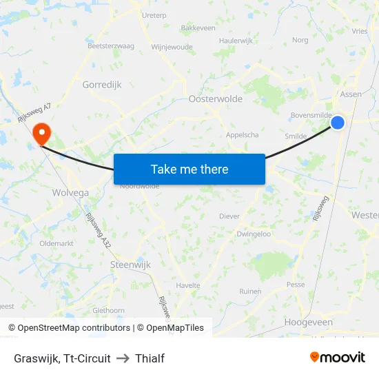 Graswijk, Tt-Circuit to Thialf map