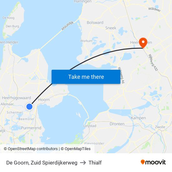 De Goorn, Zuid Spierdijkerweg to Thialf map