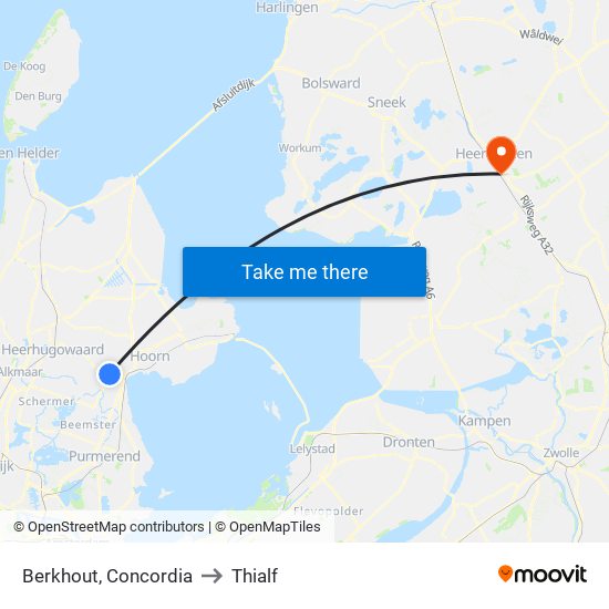 Berkhout, Concordia to Thialf map