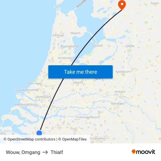Wouw, Omgang to Thialf map