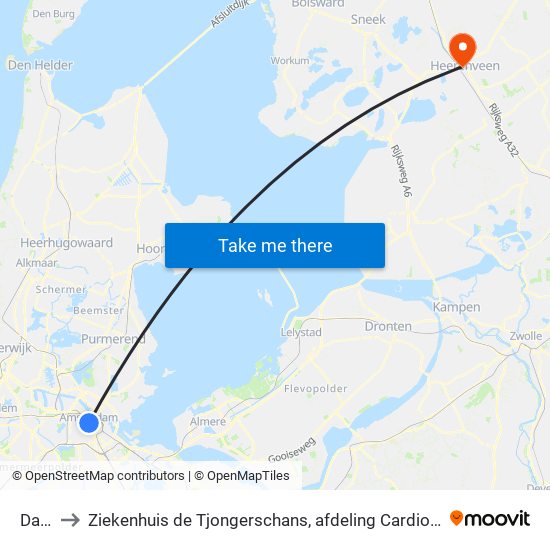 Dam to Ziekenhuis de Tjongerschans, afdeling Cardiologie map