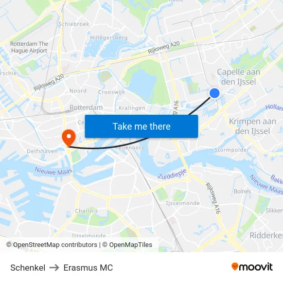 Schenkel to Erasmus MC map