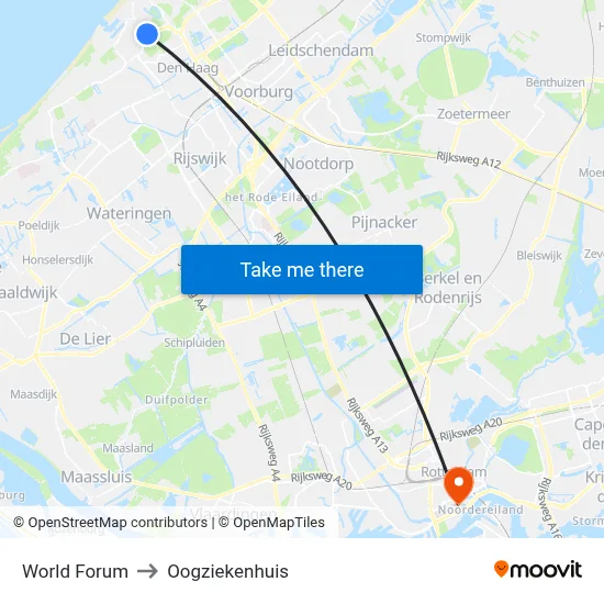 World Forum to Oogziekenhuis map