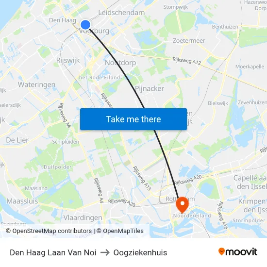 Den Haag Laan Van Noi to Oogziekenhuis map