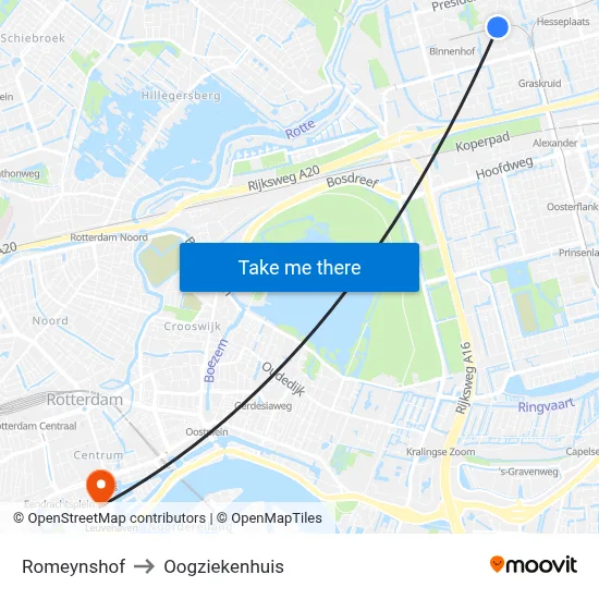 Romeynshof to Oogziekenhuis map