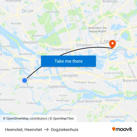 Heenvliet, Heenvliet to Oogziekenhuis map