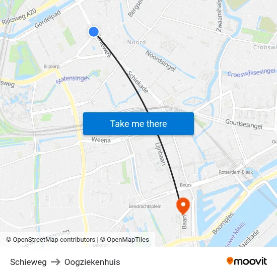 Schieweg to Oogziekenhuis map